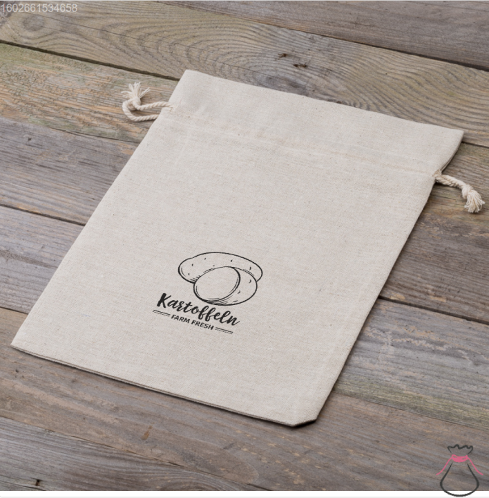 Zakje à la linnen met print 35 x 50 cm - voor aardappelen Tuin- en huisplanten