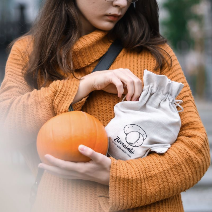 Zakje à la linnen met print 35 x 50 cm - voor aardappelen Lifehack – slimme ideeën