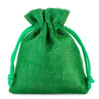 Jute zakjes 10 x 13 cm - Groen Groene zakjes