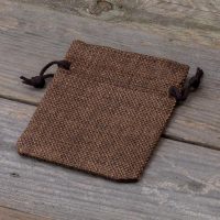 Jute zakjes 6 x 8 cm - donkere natuurlijke kleur Lavendel en potpourri