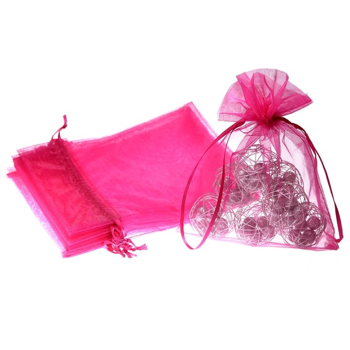 Organza zakjes 15 x 20 cm - fuchsia Organza zakjes