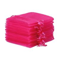 Organza zakjes 18 x 24 cm - fuchsia Voor kinderen