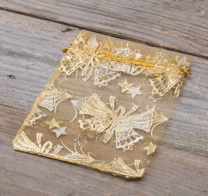 Organza zakjes 18 x 24 cm - Kerstmis / 3 Organza zakjes