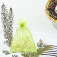 Organza zakjes 22 x 30 cm - groen Fruitzakken