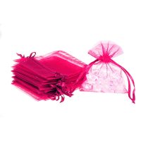 Organza zakjes 11 x 14 cm - fuchsia Lavendel en potpourri