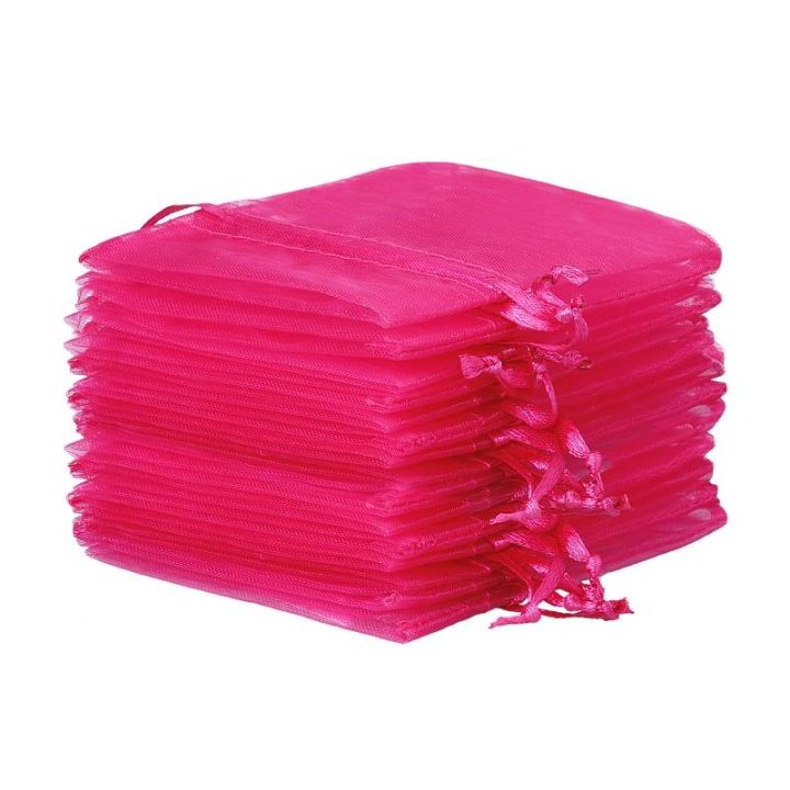 Organza zakjes 13 x 18 cm - fuchsia Voor kinderen