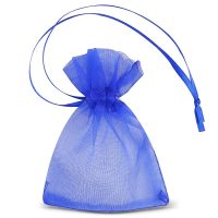 Organza zakjes 7 x 9 cm (SDB) - blauw Kleine Zakjes 7x9 cm