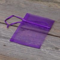 Organza zakjes 7 x 9 cm (SDB) - donkerpaars Zakjes voor lavendel