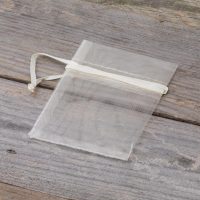 Organza zakjes 7 x 9 cm (SDB) - ecru Lavendel en potpourri