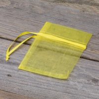 Organza zakjes 7 x 9 cm (SDB) - geel Lavendel en potpourri