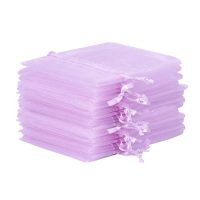 Organza zakjes 7 x 9 cm - lichtpaars Zakjes voor lavendel