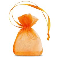 Organza zakjes 7 x 9 cm (SDB) - oranje Oranje zakjes