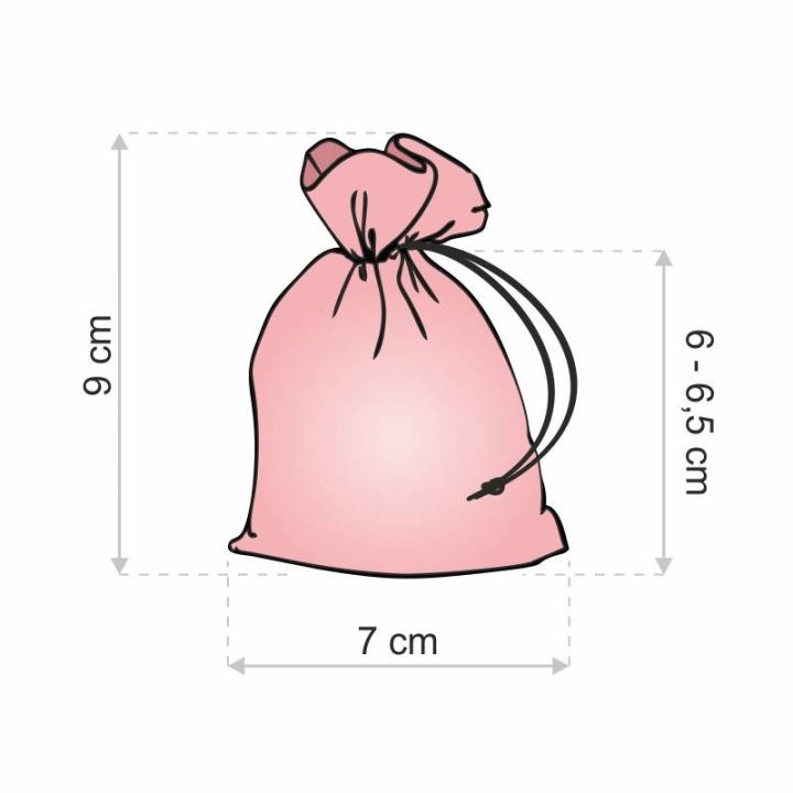 Organza zakjes 7 x 9 cm (SDB) - roze Voor kinderen