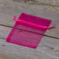 Organza zakjes 8 x 10 cm - fuchsia Voor kinderen