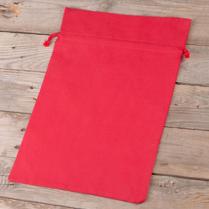 Katoenen zaks 26 x 35 cm - rood Rode zakjes