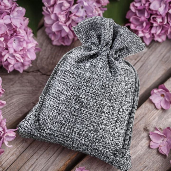 Jute zakjes 15 x 20 cm - grijs Voor kinderen