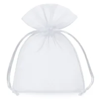 25 stuks Organza zakjes 6 x 8 cm - wit 37