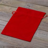 Fluwelen zakjes 22 x 30 cm - rood Kerst tassen