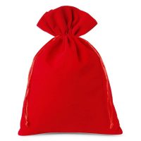 Fluwelen zakjes 26 x 35 cm - rood Velours tassen