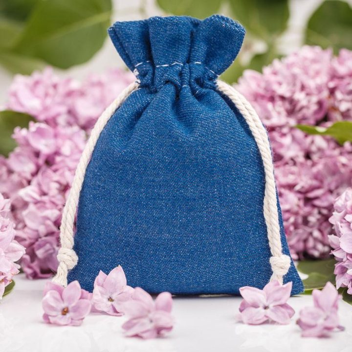 Jeans zakje 26 x 35 cm - blauw Grote Zakken 26x35 cm