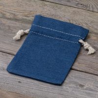 Jeans zakjes 12 x 15 cm - blauw Tafeldecoratie