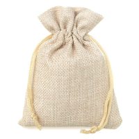 Jute zakjes 10 x 13 cm - lichte natuurlijke kleur Zakjes voor lavendel