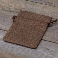 Jute zakjes 12 x 15 cm - donkere natuurlijke kleur Jute zakjes