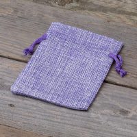 Jute zakjes 8 x 10 cm - lichtpaars Lavendel en potpourri