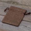 Jute zakjes 9 x 12 cm - donkere natuurlijke kleur