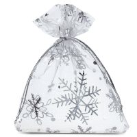 Organza zakjes 10 x 13 cm - Kerstmis / 2 Kerst tassen