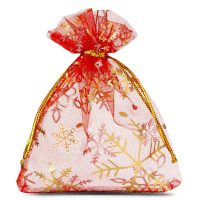 Organza zakjes 10 x 13 cm - Kerstmis Kerst tassen