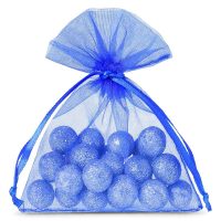 Organza zakjes 10 x 13 cm - blauw Blauwe zakjes