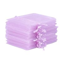 Organza zakjes 10 x 13 cm - lichtpaars Zakjes voor lavendel