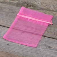 Organza zakjes 10 x 13 cm - roze Baby Shower