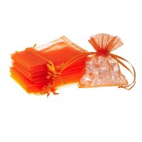 Organza zakjes 11 x 14 cm - oranje Organza zakjes