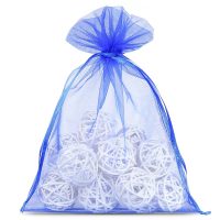 Organza zakjes 12 x 15 cm - blauw Blauwe zakjes