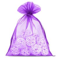 Organza zakjes 12 x 15 cm - donkerpaars