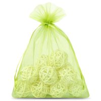 Organza zakjes 12 x 15 cm - groen Groene zakjes