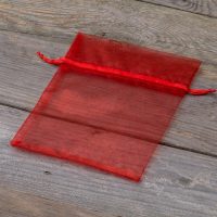 Organza zakjes 12 x 15 cm - rood Lavendel en potpourri