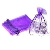 Organza zakjes 15 x 20 cm - donkerpaars Lavendel en potpourri