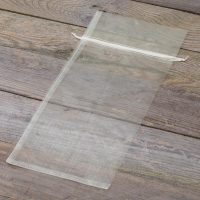 Organza zakjes 15 x 33 cm - ecru Pasen tassen