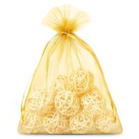 Organza zakjes 18 x 24 cm - goud Gouden zakjes