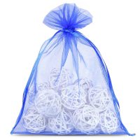 Organza zakjes 22 x 30 cm - blauw Blauwe zakjes