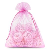 Organza zakjes 22 x 30 cm - roze Roze zakjes