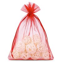 Organza zakjes 26 x 35 cm - rood Fruitzakken