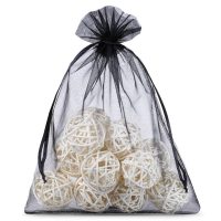 Organza zakjes 26 x 35 cm - zwart Organza zakken