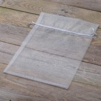 Organza zakjes 40 x 55 cm - zilver Zakken met snelle en gemakkelijke sluiting