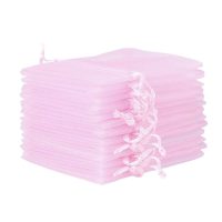 Organza zakjes 6 x 8 cm - lichtroze Voor kinderen