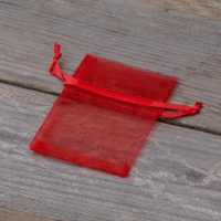 Organza zakjes 6 x 8 cm - rood Lavendel en potpourri