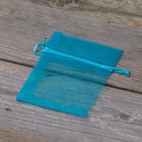 Organza zakjes 8 x 10 cm - turquoise Voor kinderen